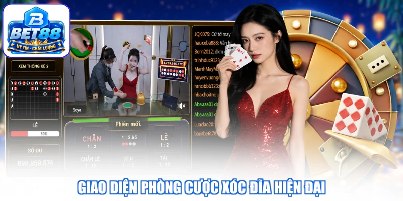 Giao diện phòng cược xóc đĩa hiện đại